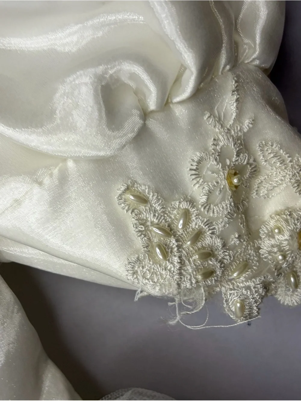 Vintage Baby Baptism Christening Dress Ivory Lace Tulle Size 2 NWOT